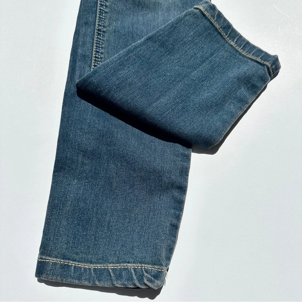 NWOT Free People Skinny Straight Leg Blue Denim Jeans - Picture 10 of 12